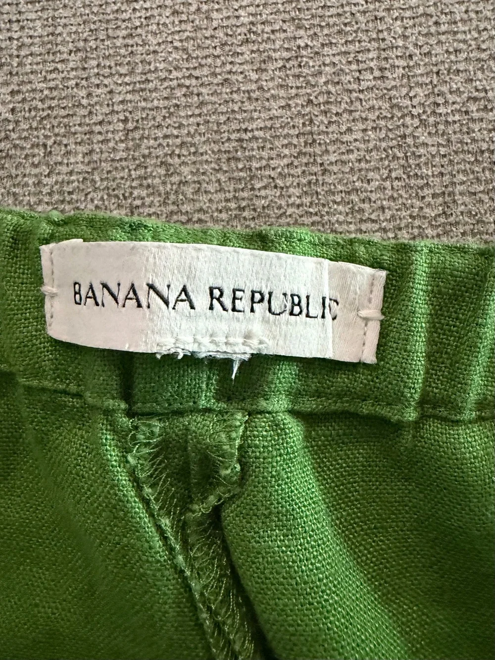 Banana Republic Mid-Rise Kick-Flare 100% Linen Ankle Pant Size 14 Green